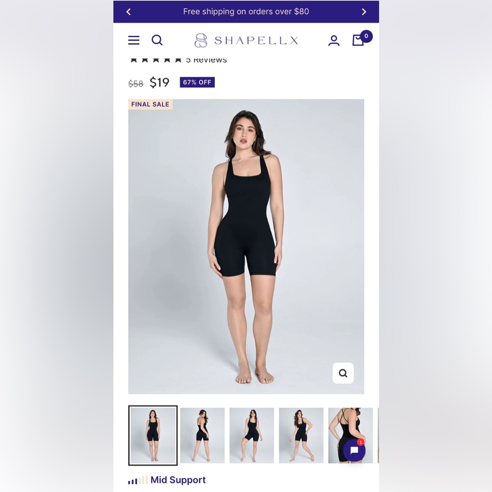 Shapellx Shapewear bodysuit. NWT.